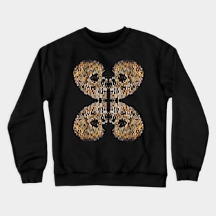 Abstract Skulls Reflections Glitch Goth Kaleidoscope Reflection Crewneck Sweatshirt